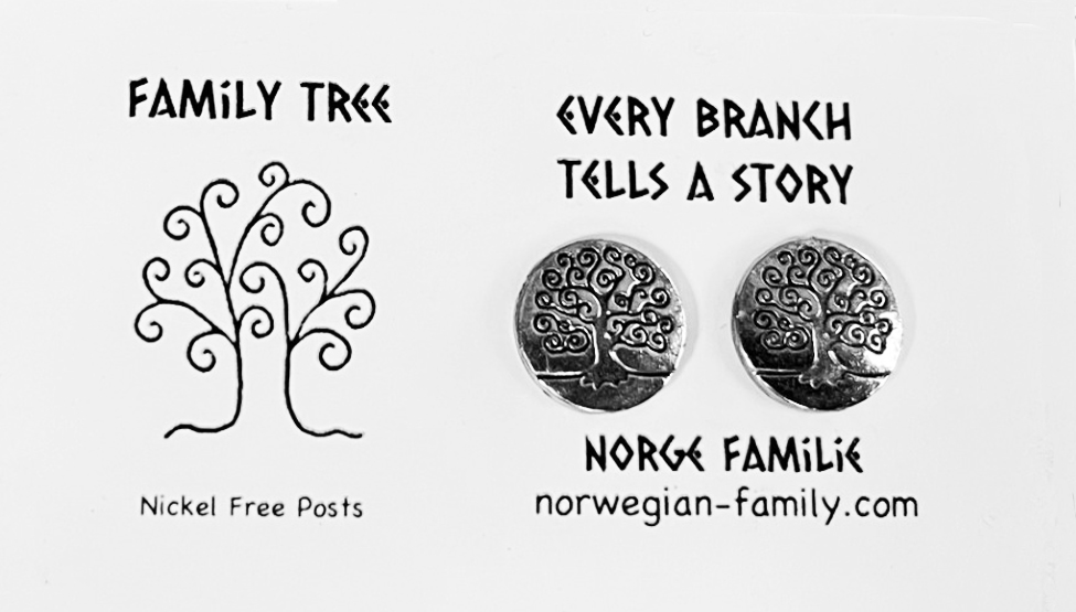 Family online tree earrings