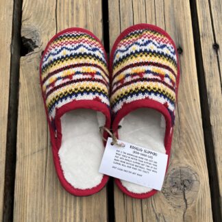 Red Colorful Sweater Slippers